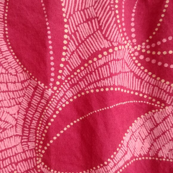 100% cotton H&M pale red leaf pattern skirt size 10 - Picture 6 of 12